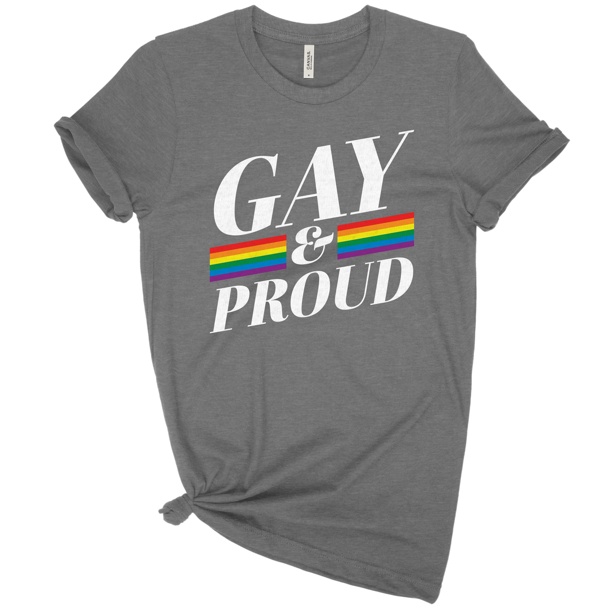 Gay And Proud Rainbow LGBT Pride Tee - Pride Basics